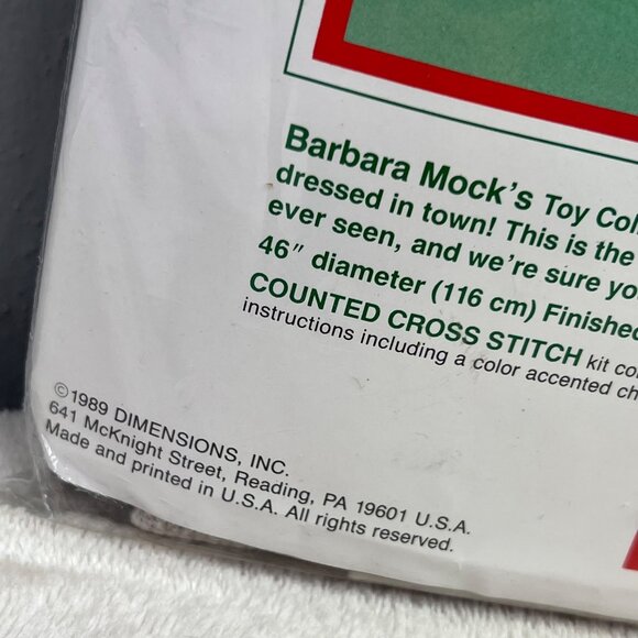 Dimensions Cross Stitch Barbara Mock Toy Collection Tree Skirt 8393 Christmas - Picture 3 of 6